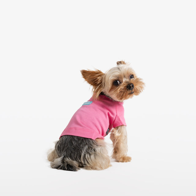 bump up Air Tag T, Pink, dog t-shirt, dogwear, dog clothes